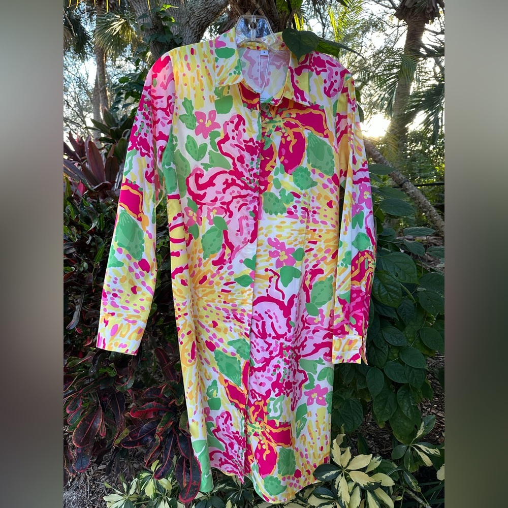 Bright floral dress / coverup